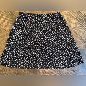 Black & White Floral Skirt by Sky & Sparrow
